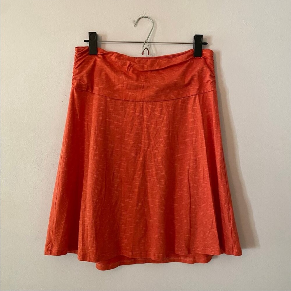 Toad&Co Orange A-Line Knee-Length Skirt